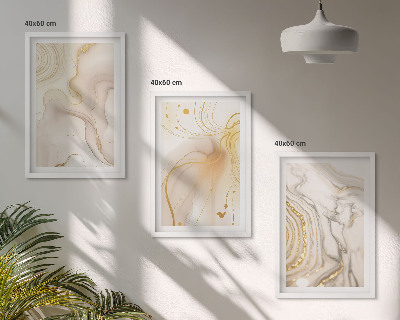 Wanddecoratie set schilderijen Subtelne abstrakcyjne wzory