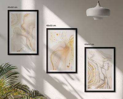 Wanddecoratie set schilderijen Subtelne abstrakcyjne wzory