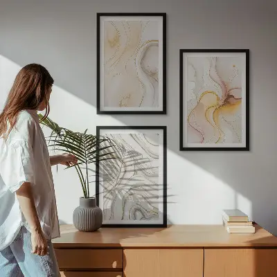 Fotowand met abstracte warme patronen