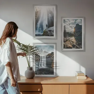 Fotowand met watervallen, bergen en natuurlandschappen
