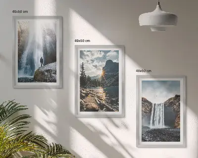 Fotowand met watervallen, bergen en natuurlandschappen
