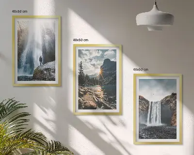 Fotowand met watervallen, bergen en natuurlandschappen