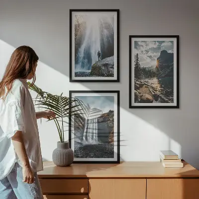 Fotowand met watervallen, bergen en natuurlandschappen