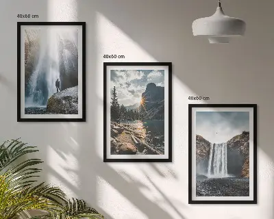 Fotowand met watervallen, bergen en natuurlandschappen