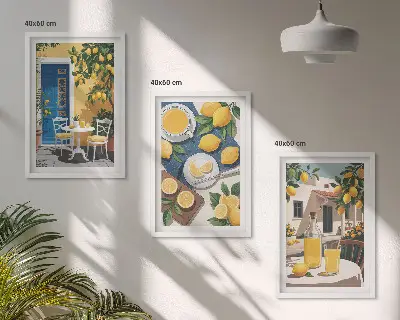 Fotowand citroenlimonade met zonlicht op het terras