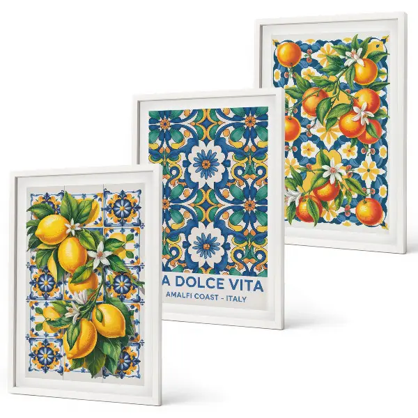 Fotowand kleurrijke abstracte citrusvruchten