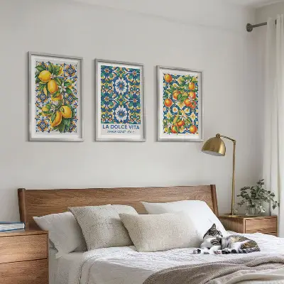 Fotowand kleurrijke abstracte citrusvruchten
