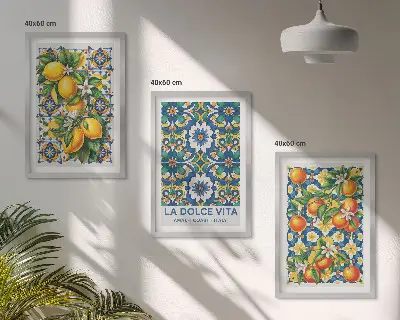 Fotowand kleurrijke abstracte citrusvruchten