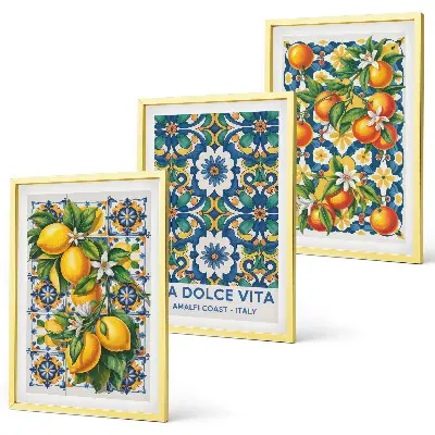 Fotowand kleurrijke abstracte citrusvruchten