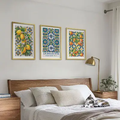 Fotowand kleurrijke abstracte citrusvruchten