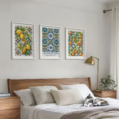 Fotowand kleurrijke abstracte citrusvruchten