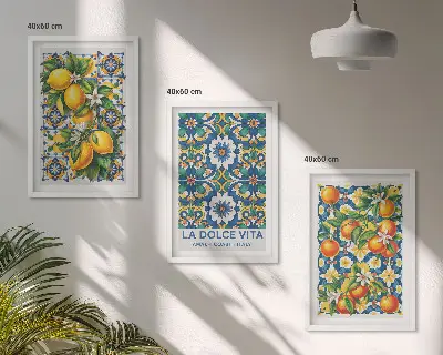 Fotowand kleurrijke abstracte citrusvruchten