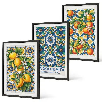 Fotowand kleurrijke abstracte citrusvruchten