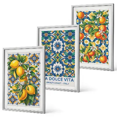 Fotowand kleurrijke abstracte citrusvruchten