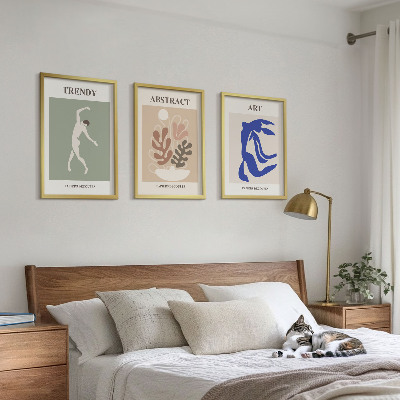 Wanddecoratie set schilderijen Stylowe postacie rośliny Matisse