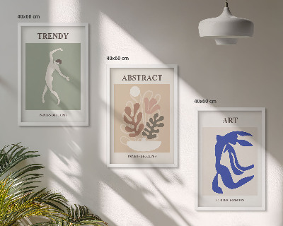 Wanddecoratie set schilderijen Stylowe postacie rośliny Matisse