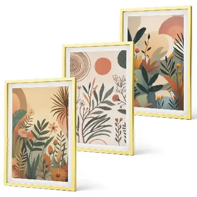 Fotowand met rustige botanische motieven