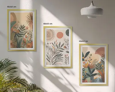 Fotowand met rustige botanische motieven