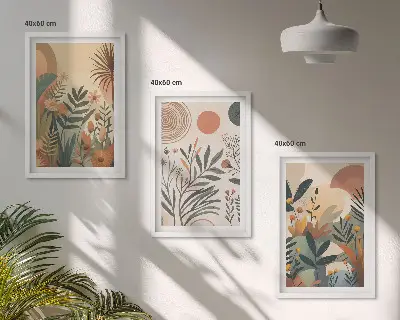 Fotowand met rustige botanische motieven