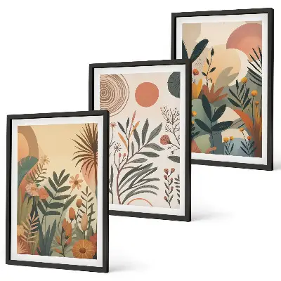 Fotowand met rustige botanische motieven