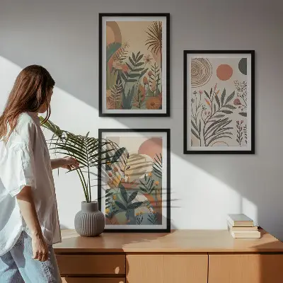 Fotowand met rustige botanische motieven
