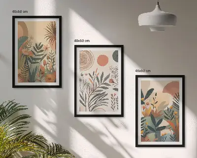 Fotowand met rustige botanische motieven