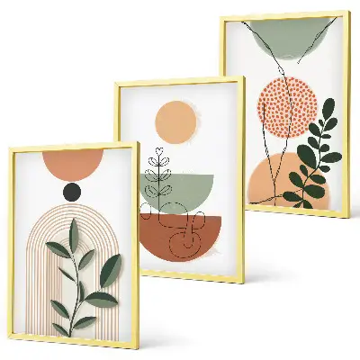 Fotowand met abstracte plantaardige vormen