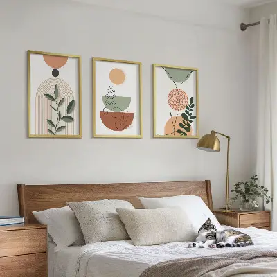 Fotowand met abstracte plantaardige vormen