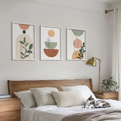Fotowand met abstracte plantaardige vormen