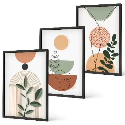 Fotowand met abstracte plantaardige vormen