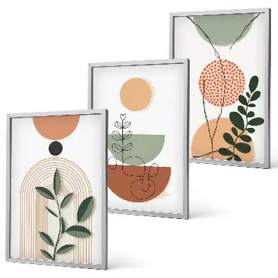 Fotowand met abstracte plantaardige vormen