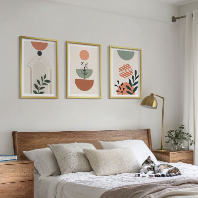 Wanddecoratie set schilderijen Roślinne motywy nowoczesne