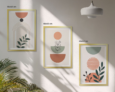 Wanddecoratie set schilderijen Roślinne motywy nowoczesne