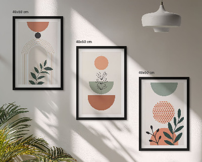 Wanddecoratie set schilderijen Roślinne motywy nowoczesne