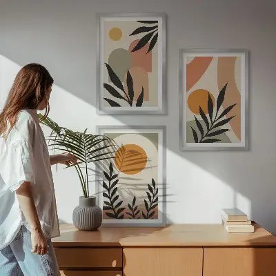 Fotowand abstrakte plantvormen