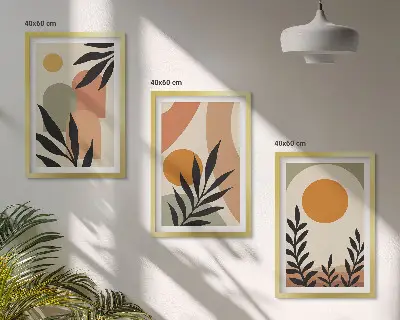 Fotowand abstrakte plantvormen