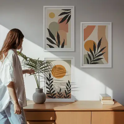 Fotowand abstrakte plantvormen