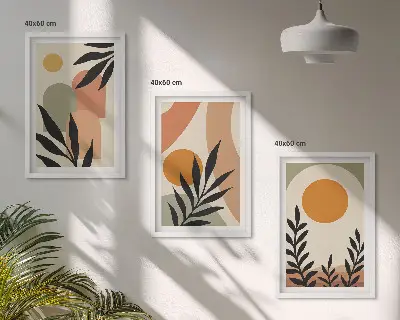 Fotowand abstrakte plantvormen