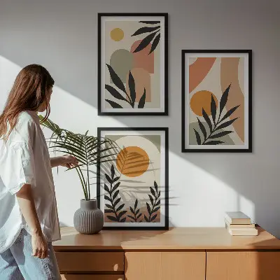 Fotowand abstrakte plantvormen
