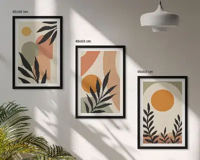 Fotowand abstrakte plantvormen