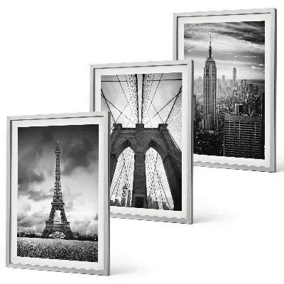 Fotowand monochromatische torens en bruggen
