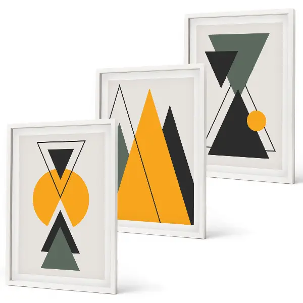 Fotowand met abstracte geometrische vormen