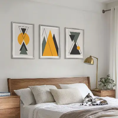 Fotowand met abstracte geometrische vormen