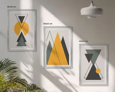 Fotowand met abstracte geometrische vormen