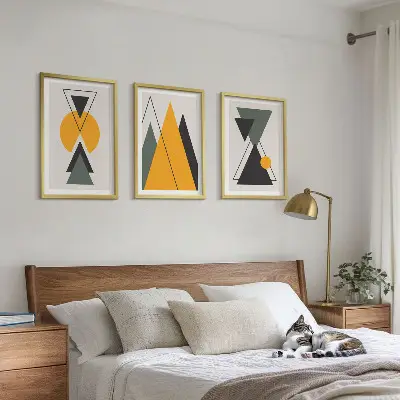 Fotowand met abstracte geometrische vormen