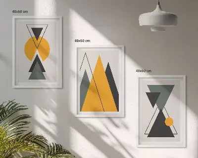 Fotowand met abstracte geometrische vormen
