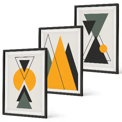 Fotowand met abstracte geometrische vormen