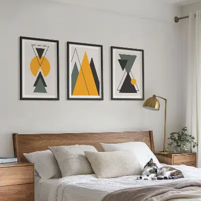 Fotowand met abstracte geometrische vormen
