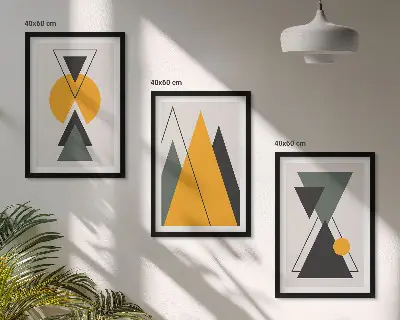 Fotowand met abstracte geometrische vormen