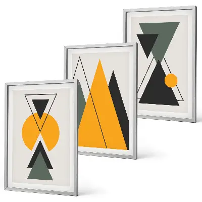 Fotowand met abstracte geometrische vormen